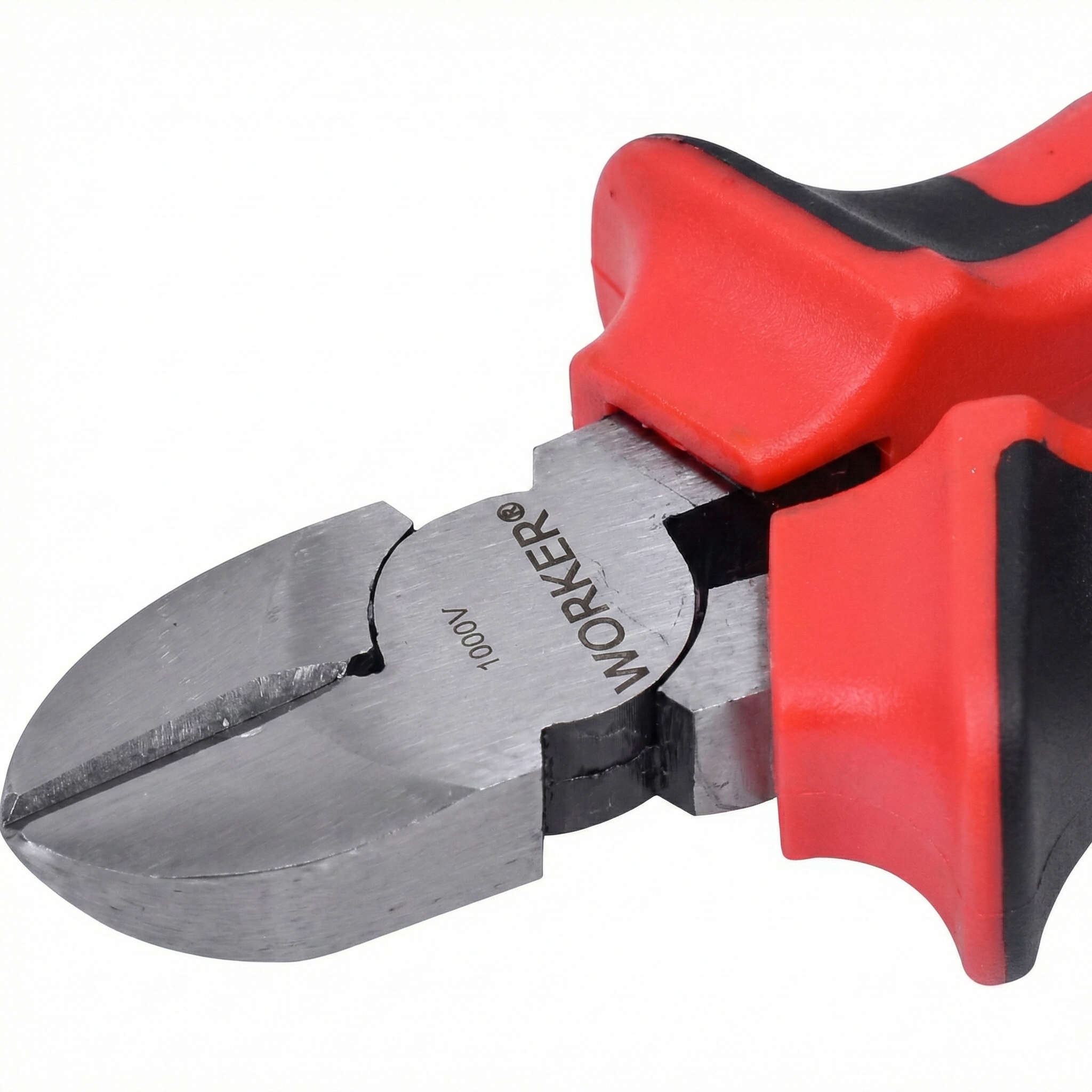 Alicate de Corte Diagonal 6 Polegadas Worker - Cabo Emborrachado Ergonômico Vermelho e Preto