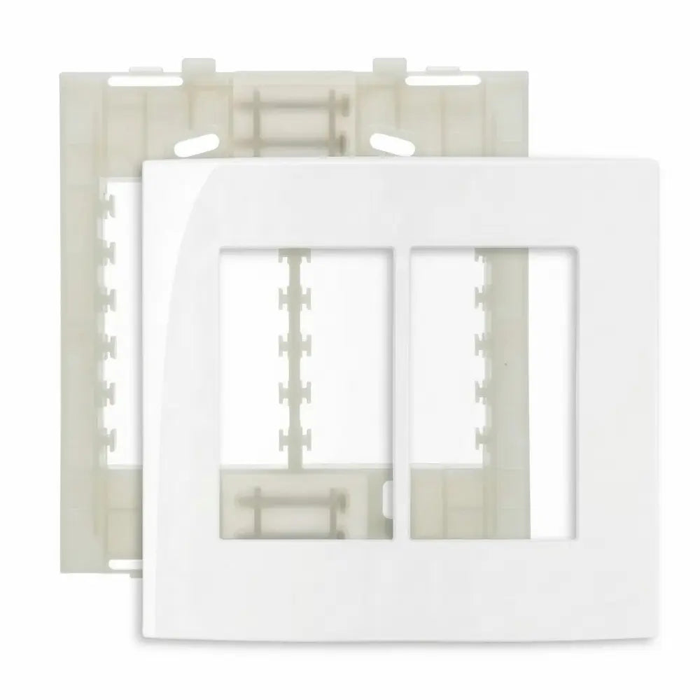 Placa 4x4 6 Postos Horizontal com Suporte Sleek Margirius 16018 – Branco