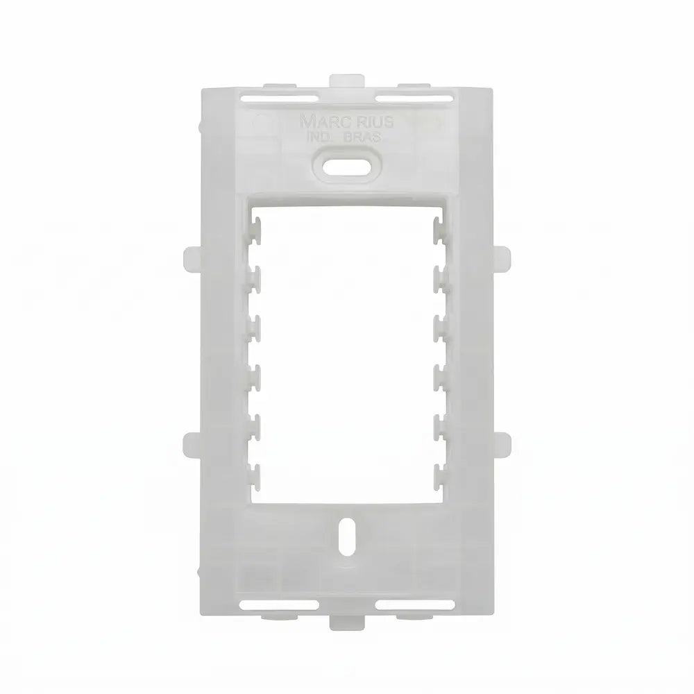 Placa 4x2 1 Posto Horizontal com Suporte Sleek Margirius 16026 – Branco