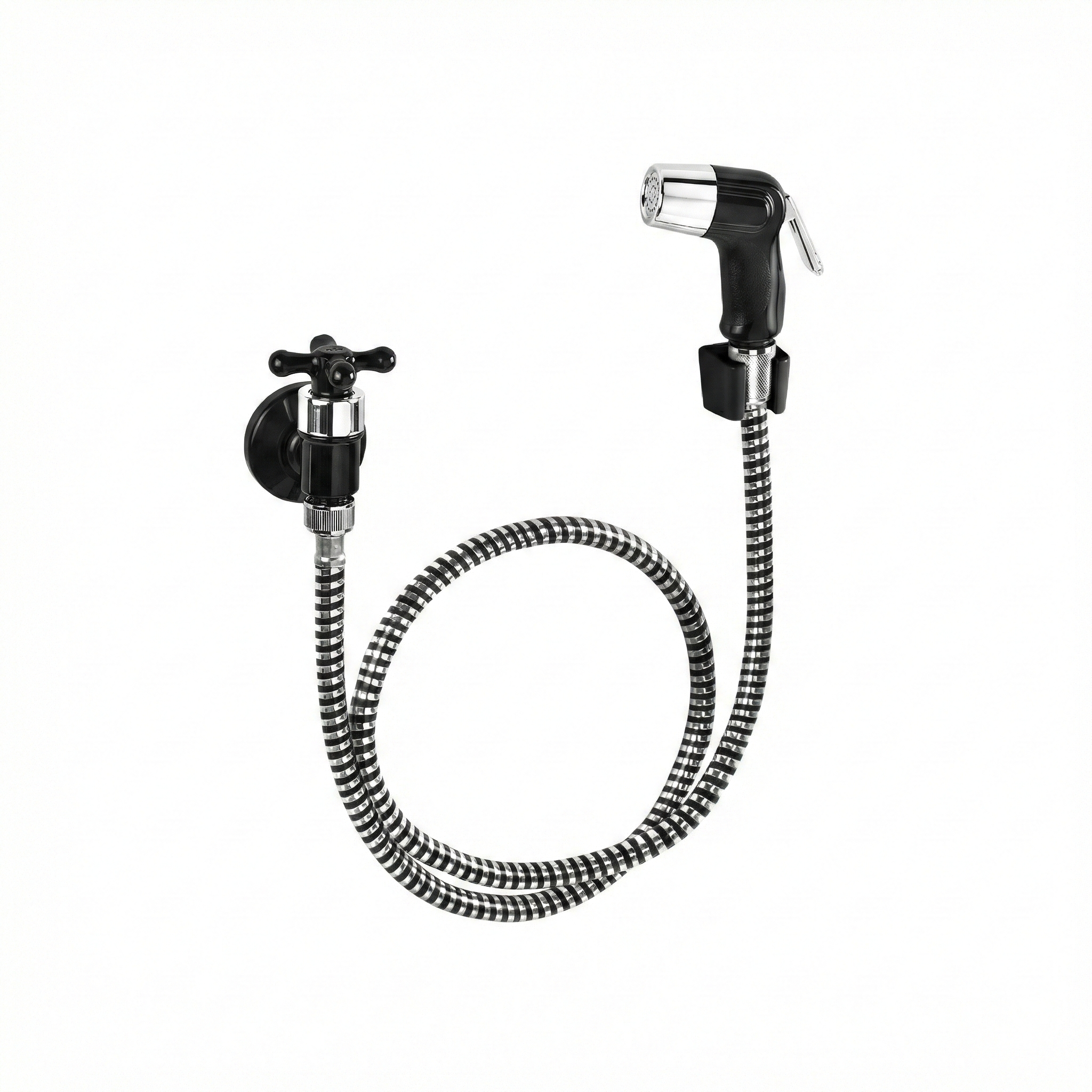 Ducha Higiênica Maruja Preta com Detalhes Cromados - Víqua