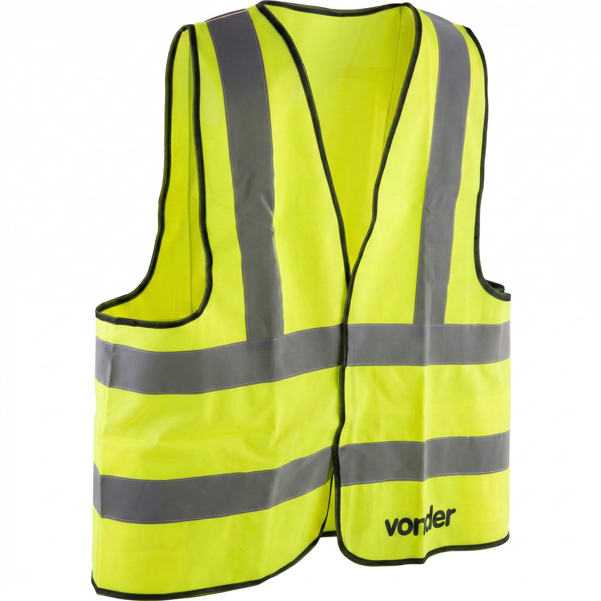 Colete Refletivo Amarelo Vonder CV 102 Tipo Blusão com Faixas Fosforescentes - Tamanho Único