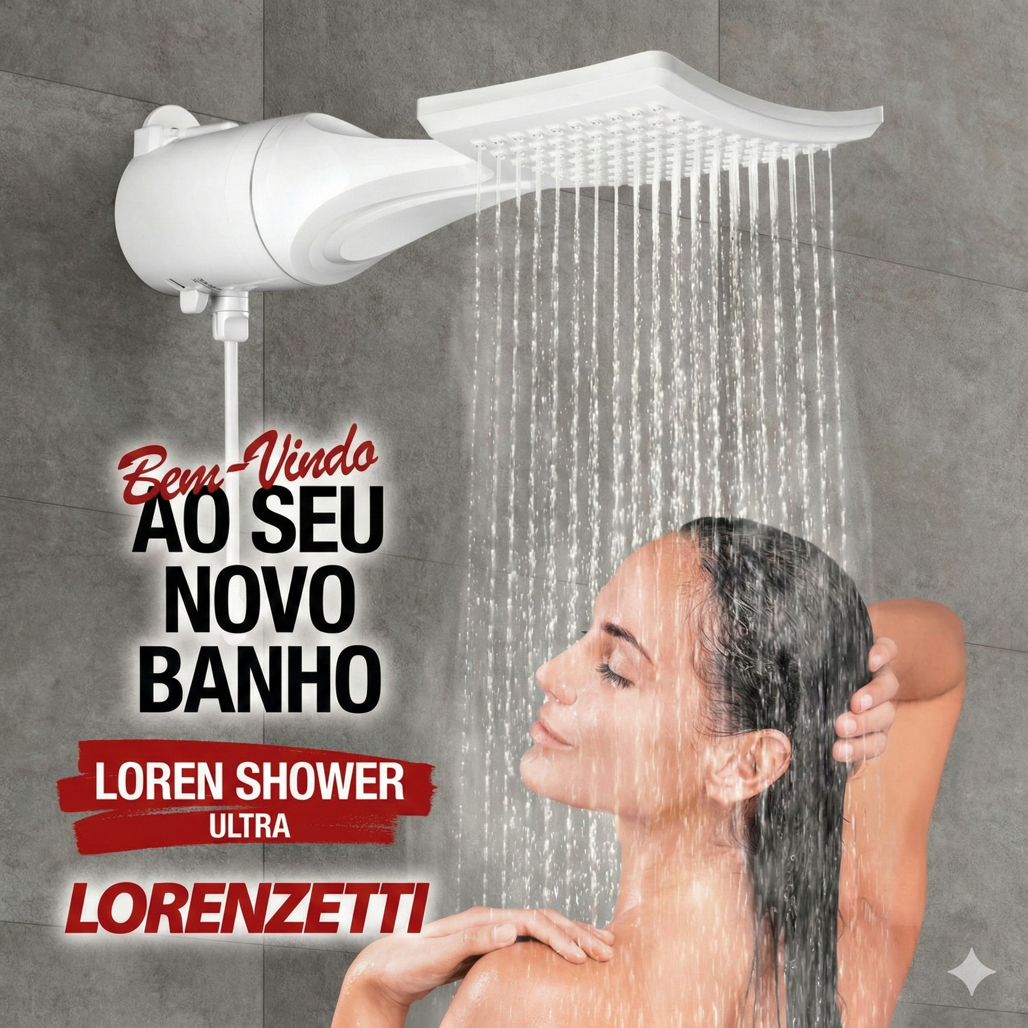 Ducha Lorenzetti Loren Shower Eletrônica - Controle Gradual de Temperatura