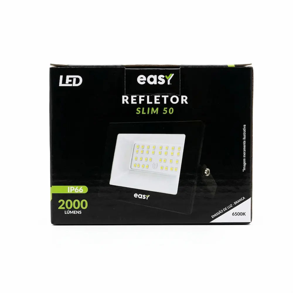 Refletor LED Easy Slim 50W 6500K IP66 Bivolt 2000 Lumens