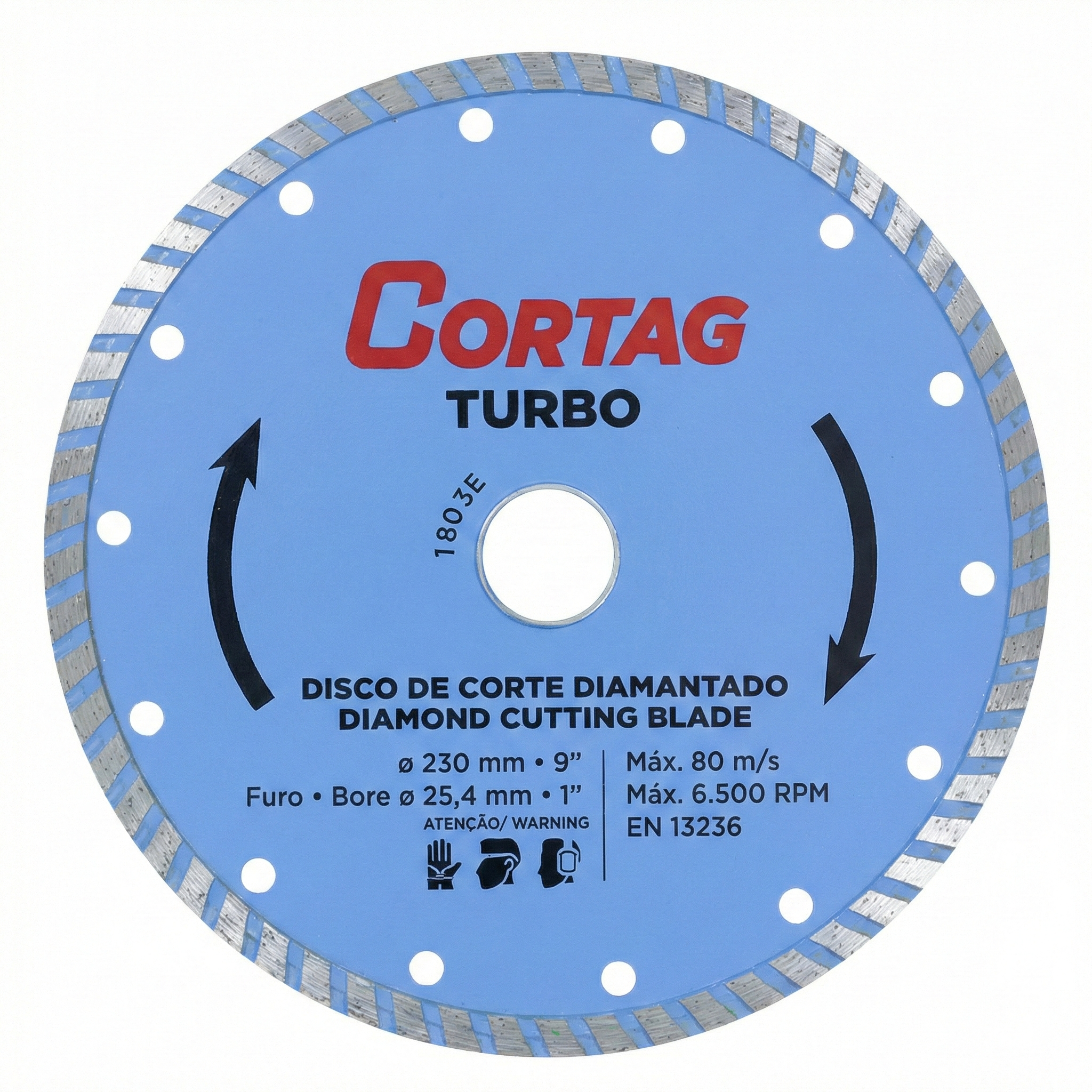 Disco Diamantado Turbo 230mm Cortag – Mármore, Granito e Pedras Decorativas